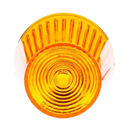 Truck-Lite Signal-Stat, Round, Yellow, Polycarbonate, Replacement Lens For Cab Marker 1319A, Snap-Fit 8943A